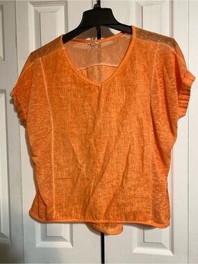 Kaktus orange linen lightweight top size XL